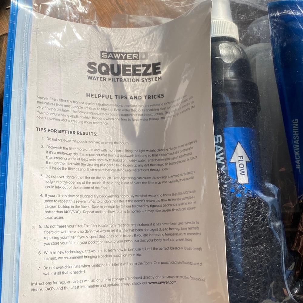 Sawyer Squeeze Water Filtration System